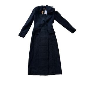 Alexander McQueen NWT - Black Tweed Coat IT Size 42